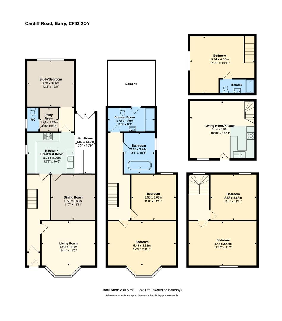 Floorplan for Cardiff Road, Barry
